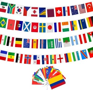 48 Countries Flag for World Cup 2026 Decorations,World Cup Banner String Flag Set, Double Sided Nylon International Flags String, Soccer World Cup Party Decorations for Bar, Home, Sports Events