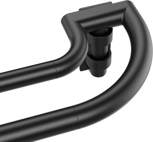 $30 ENJOYBASICS 48-84 Double Curtain Rod for Blackout, Quick Release, Black