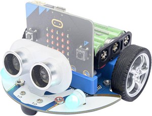 $30 ELECFREAKS microbit Mini Cutebot Kit Compatible with BBC Microbit V2 and V1, DIY Programmable Robot Car Kit, STEM Educational Project, Graphical Makecode Coding Car(Without Microbit and AAA Battery)