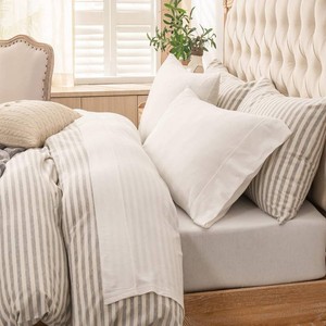 $80 PURE ERA Jersey Knit Sheet Set Solid Off White King