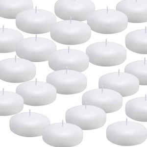 $28 Tuyai (Set of 36) Floating Candles, 3 inch White Dripless Wax Burning Candles, for Weddings, Party, Special Occasions and Home Decorations