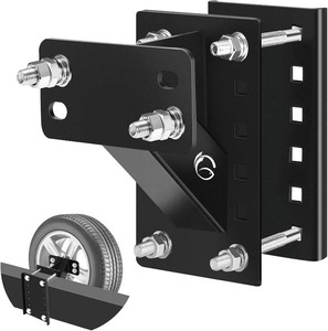 $30 GADFISH Spare Tire Carrier,Spare Tire Mount Boat Trailer Carrier Bracket,Heavy Duty Lock Holder,Fits 4 & 5 & 6 Lugs Trailer Wheels on 4, 4.5, 4.75, 5 and 5.5 Bolt Patterns,Holds up to 150 Lbs