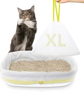 XUEPETT 24 Pack Jumbo Cat Litter Box Liners with Drawstring, 37 x 18 Missing 5 Pieces