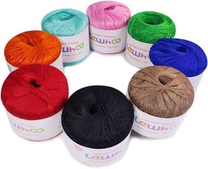 $26 Crochet Thread, Size 10 Mercerized Cotton Lace Yarn Set