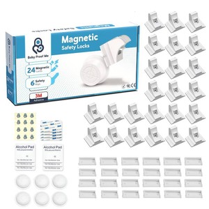 $40 Baby Proof Me Baby Proofing Magnetic Child Safety Cabinet Locks, 24-Pack