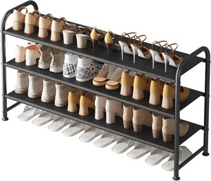 $27 INGIORDAR 3 Tier Long Shoe Rack Organizer for Closet Metal Shoe Storage