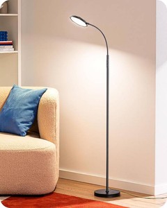 $50 EDISHINE LED Floor Lamp 1300LM Super Bright Reading Floor Lamps Black