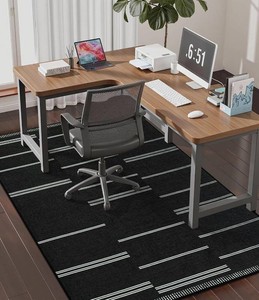$38 chakme Office Chair Mat for Hardwood Floor, 60x45 Easy Glide Computer Desk Mat Protector for Rolling Chair Under Desk Rug Nonslip Backing, Machine Wash, (Stripes)