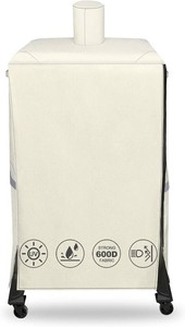 $28 QuliMetal Vertical Smoker Cover for Pit Boss 457 Series Vertical Smokers, PBV4PS1, PBV5PW1, PBV4PS2, PBV5P1, 600D Waterproof Fade Resistant Grill Cover with Zipper Design for Pitboss 73550, Beige