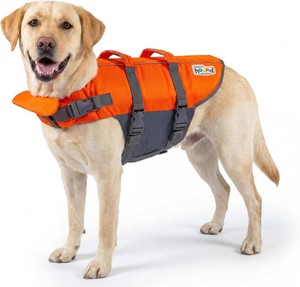 $24 Outward Hound Granby Splash Dog Life Jacket, Life Vest, Orange, Large