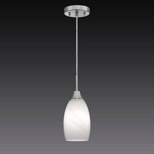 $46 Viinew Mini Glass Pendant Light,1-Pack White Swirl Glass Hanging Light