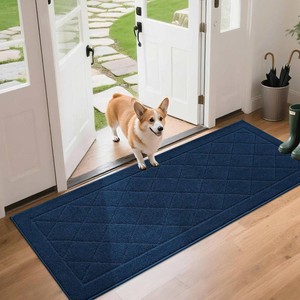 $40 BEQHAUSE Dirt Trapper Door Mat 24 x 60, Doormat Non-Slip, Navy Blue
