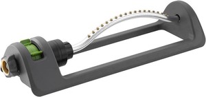 $22 Lawn Sprinkler, HH Together Oscillating Sprinkler with 18 Hole Brass Nozzles, Watering for Lawn & Garden Covers up to 3,600 sq.ft, Easy Adjust Range Control