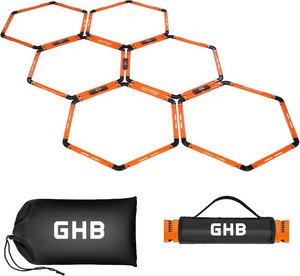 $30 GHB Hex Agility Rings Speed Rings with Carrying Bag 6 Set