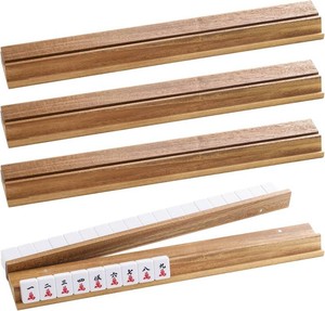 $50 Acacia Mahjong Racks with Magnetic Pushers,17.5 in