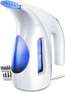 $37 HiLIFE Steamer for Clothes, Portable Handheld Clothing Steamer, 240ml Big Capacity, 700W, Strong Power, Fabric Quick Wrinkle Remover with Brush for Home, Office(ONLY 120V) -Blue