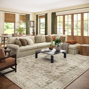 $140 9x12 Area Rugs for Living Room Washable Bedroom Rug Non Slip Boho Carpet