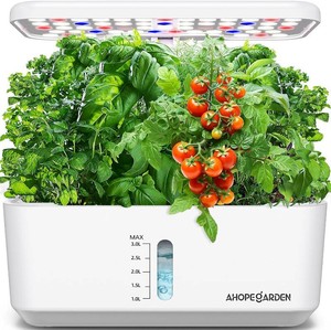 $70 Ahopegarden Indoor Garden Hydroponics Growing System 10 Pods Kit with LED