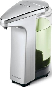 $50 simplehuman 8 oz. Touch-Free Sensor Liquid Soap Pump Dispenser with Soap Sample, Brushed Nickel
