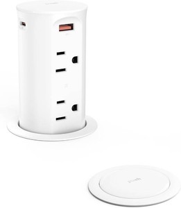 $80 Jgstkcity Pop Up Outlet for Countertop,2.5in Hole,ETL Listed,White