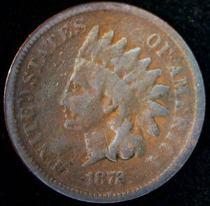 Key Date 1872 Indianhead Cent, Full Rims, Unaltered Surfaces
