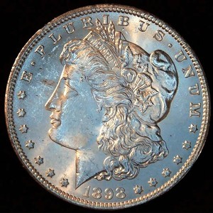 Uncirculated 1898-O Morgan Silver Dollar, Near Full Luster, Great Strike