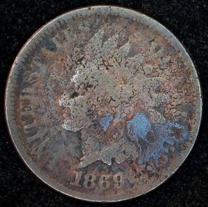 Semi-Key 1869 Indianhead Cent