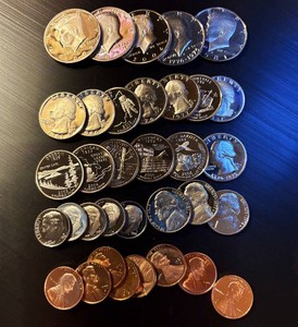 $6.48 FV Clad Proof Mix from Sets, some are a bit cloudy