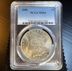 1896-P Morgan Silver Dollar, PCGS MS64, Freshly Graded