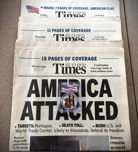 PR70DCAM 2011-W 911 .999 Silver National Medal plus (3) Never Unfolded Newspapers from 912, 13 & 14 2011