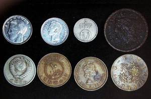Dateless Large Cent & (7) Tougher World Coins