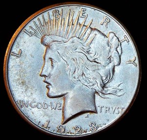 1923-S Circulated Peace Dollar