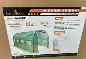 15 x 7 x 7 Ft Walk-in Greenhouse