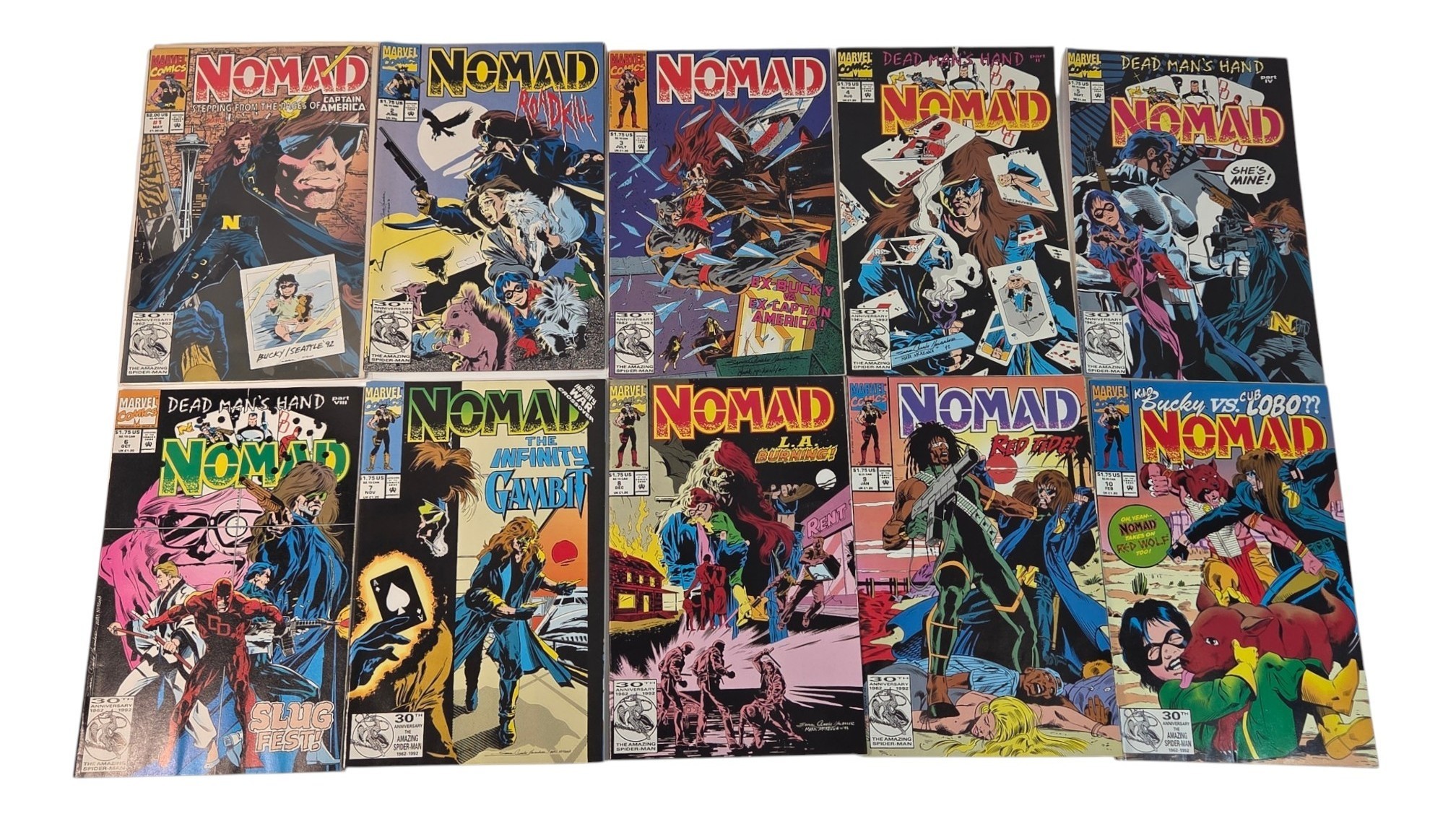 Lot of 10 Marvel Comics Nomad #1-10 Complete Run Captain America Dead Mans Hand