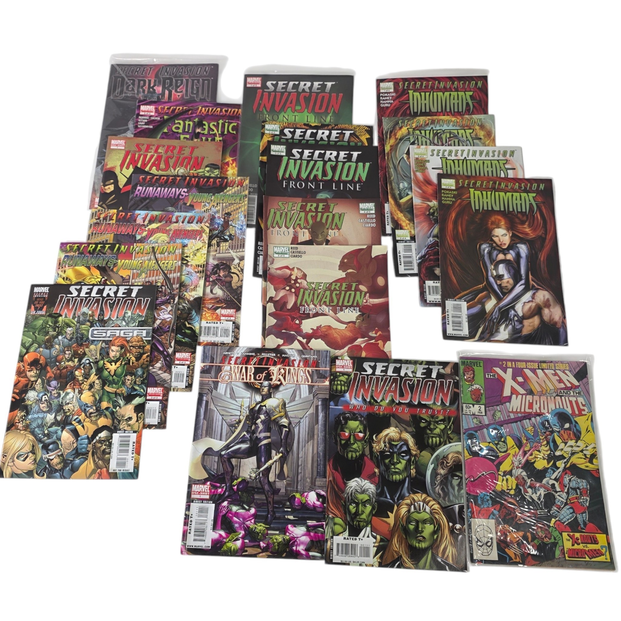 19 Marvel Comics  Secret Invasion Front Line #1-5, Inhumans #1-4 & Tie-Ins