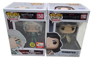 Lot of 2 Funko Pop The Witcher Ciri #150 E3 2019 GITD & Yennefer #1193 Vinyl Figures