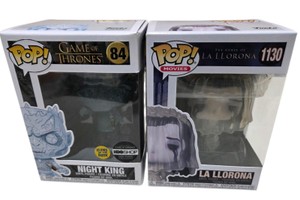 Lot of 2 Funko Pop Night King #84 Game of Thrones & La Llorona #1130 Movies  Vinyl Figures