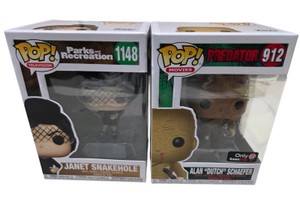 Lot of 2 Funko Pop Janet Snakehole #1148 & Dutch Schaefer #912 Vinyl Figures