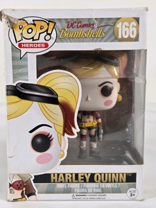 Funko Pop Heroes DC Comics Bombshells Harley Quinn #166 Vinyl Figure  Damaged Box