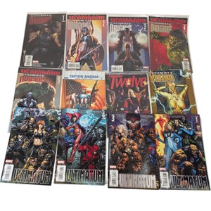 Lot of 12 Marvel Comics - Ultimate Origins #1-5, Ultimatum #1, 3-5, Captain America & More