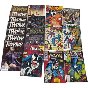 19-PC Marvel DC Comic Lot Venom Lethal Protector #1-6 Complete The Twelve #2-8 & More