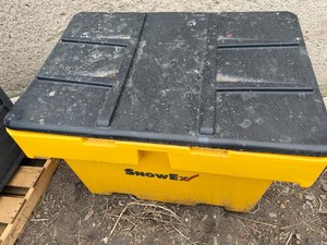 Snow Ex Salt Storage Box with a Pinch of Salt