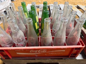 Plastic Coke Bottle Carrier with Bottles