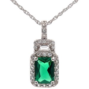 NEW Emerald Halo Geometric Pendant Necklace VIDEO