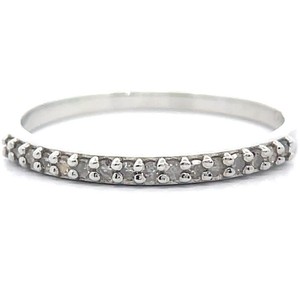 Natural Diamond Semi-Eternity Slim Stacking Ring VIDEO