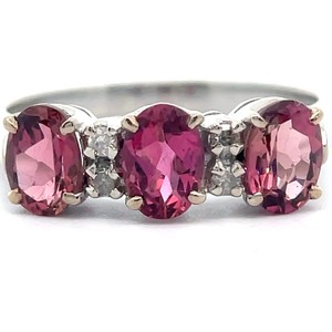 Oval Pink Sapphire & Diamond Ring VIDEO