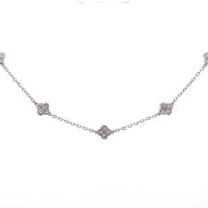 1 Carat Diamond Flower Cluster Station Adjustable Necklace VIDEO