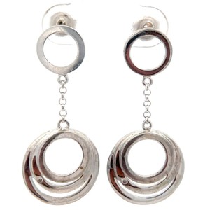 Concentric Halo Circle Drop Chain Earrings VIDEO