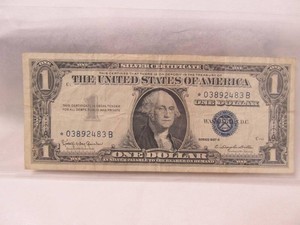 1957B Star Washington Silver Certificate