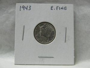 1943  E.Fine Mercury Dime
